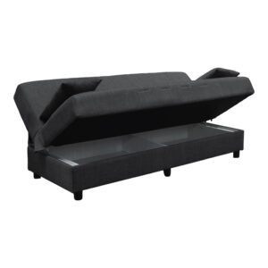 438 000003 2 Three seater sofabed Romina Argos The Classic with storege space grey fabric 180x75x85cm