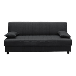 438 000003 3 Three seater sofabed Romina Argos The Classic with storege space grey fabric 180x75x85cm