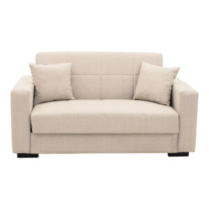 438 000009 2 Vox Sofa bed Argos The Classic two seater with storage space beige fabric 150x84x83cm