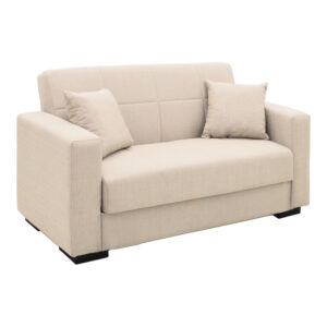 Vox Sofa bed Argos The Classic two seater with storage space beige fabric 150x84x83cm