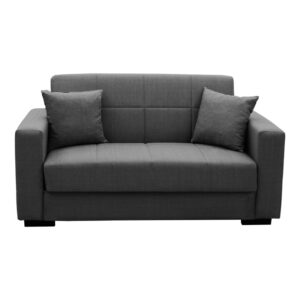 438 000010 2 Vox Sofa bed Argos The Classic two seater with storage space grey fabric 150x84x83cm