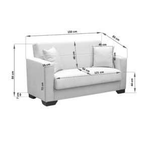 438 000012 2 Vox Sofa bed Argos The Classic two seater with storage space brown fabric 150x84x83cm