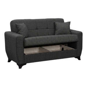 438 000018 2 Sofa Bed Modesto Argos The Classic two seater with storage space grey fabric 155x84x83cm