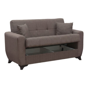 438 000020 2 Sofa Bed Modesto Argos The Classic two seater with storage space brown fabric 155x84x83cm