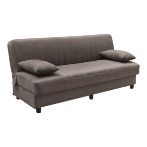 438 000021 1 Three seater sofabed Romina Argos The Classic with storege space dark grey fabric 180x75x85cm