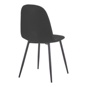 499 000012 1 Chair Bella Argos The Classic anthracite fabric with black metal leg 44x55x85cm