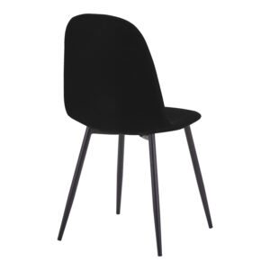 499 000013 1 Chair Bella Argos The Classic black fabric with black metal leg 44x55x85cm