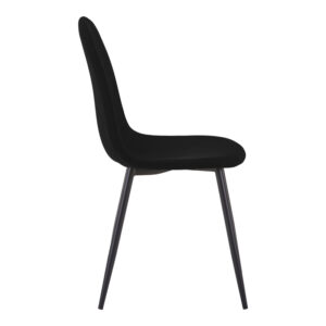 499 000013 2 Chair Bella Argos The Classic black fabric with black metal leg 44x55x85cm
