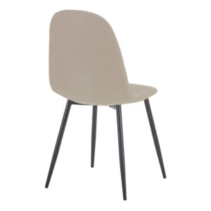 499 000014 1 Chair Bella Argos The Classic ecru fabric with black metal leg 44x55x85cm