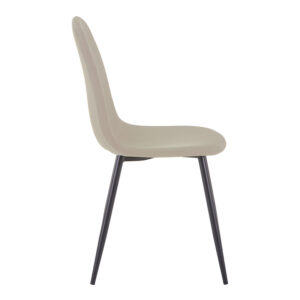499 000014 2 Chair Bella Argos The Classic ecru fabric with black metal leg 44x55x85cm