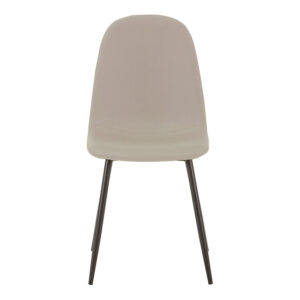 499 000014 3 Chair Bella Argos The Classic ecru fabric with black metal leg 44x55x85cm