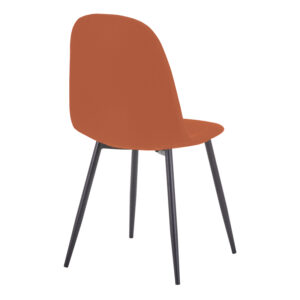 499 000016 1 Chair Bella Argos The Classic brick red fabric with black metal leg 44x55x85cm