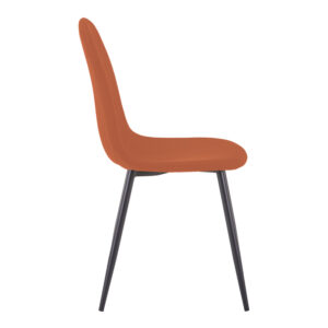 499 000016 2 Chair Bella Argos The Classic brick red fabric with black metal leg 44x55x85cm