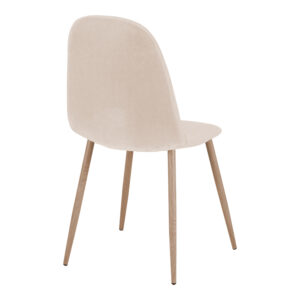 499 000018 1 Chair Bella Argos The Classic cream fabric with natural color metal leg 44x55x85cm