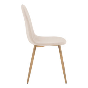 499 000018 2 Chair Bella Argos The Classic cream fabric with natural color metal leg 44x55x85cm