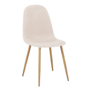 Chair Bella Argos The Classic cream fabric with natural color metal leg 44x55x85cm