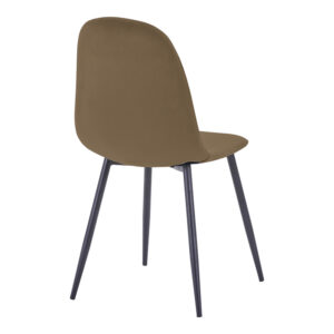 499 000022 1 Chair Bella Argos The Classic brown velvet fabric with black metal leg 44x55x85cm