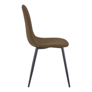 499 000022 2 Chair Bella Argos The Classic brown velvet fabric with black metal leg 44x55x85cm