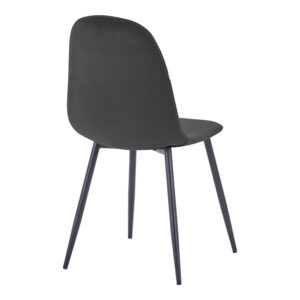 499 000023 1 Chair Bella Argos The Classic black velvet fabric with black metal leg 44x55x85cm