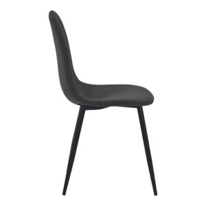 499 000023 2 Chair Bella Argos The Classic black velvet fabric with black metal leg 44x55x85cm