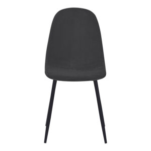 499 000023 3 Chair Bella Argos The Classic black velvet fabric with black metal leg 44x55x85cm