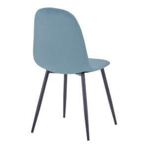 499 000024 1 Chair Bella Argos The Classic blue velvet fabric with black metal leg 44x55x85cm