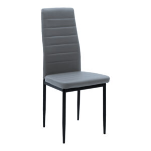 Chair Parker Argos The Classic anthracite PU with black metal leg 41x48x96cm