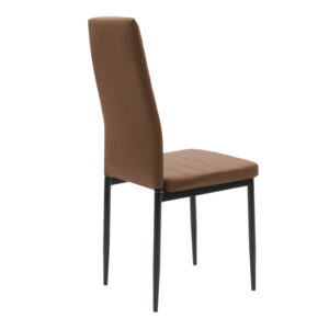 499 000044 1 Chair Parker Argos The Classic cappuccino PU with black metal leg 41x48x96cm