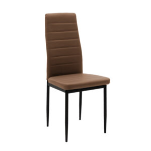 Chair Parker Argos The Classic cappuccino PU with black metal leg 41x48x96cm