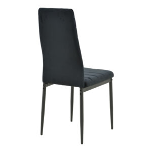 499 000045 1 Chair Parker Argos The Classic black velvet with black metal leg 41x48x96cm