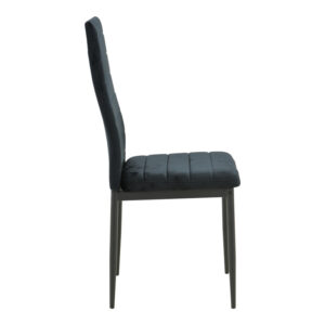 499 000045 2 Chair Parker Argos The Classic black velvet with black metal leg 41x48x96cm