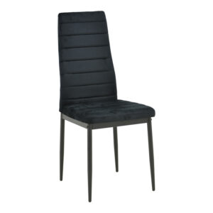 Chair Parker Argos The Classic black velvet with black metal leg 41x48x96cm