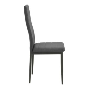 499 000047 2 Chair Parker Argos The Classic anthracite fabric with black metal leg 41x48x96cm