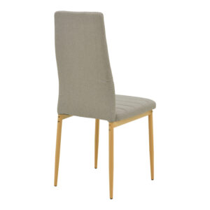 499 000048 1 Chair Parker Argos The Classic beige fabric with natural color metal leg 41x48x96cm