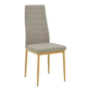 Chair Parker Argos The Classic beige fabric with natural color metal leg 41x48x96cm