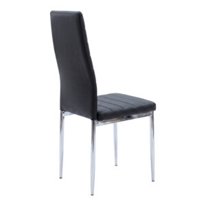 499 000049 2 Chair Parker Argos The Classic black PU with chrome leg 41x48x96cm