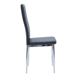 499 000049 3 Chair Parker Argos The Classic black PU with chrome leg 41x48x96cm