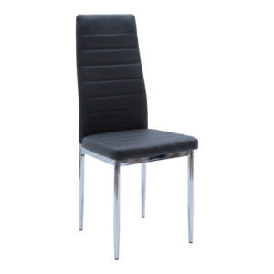 Chair Parker Argos The Classic black PU with chrome leg 41x48x96cm
