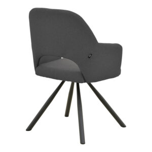 029 000483 1 Armchair Verta Argos The Classic anthracite fabric-black metal 59x58x87cm