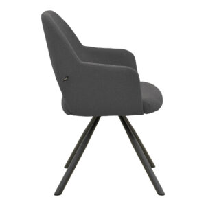 029 000483 2 Armchair Verta Argos The Classic anthracite fabric-black metal 59x58x87cm