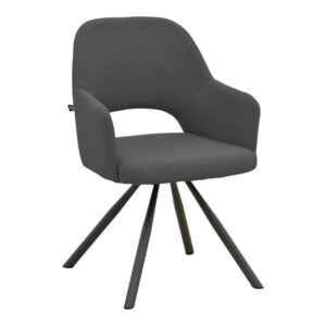Armchair Verta Argos The Classic anthracite fabric-black metal 59x58x87cm