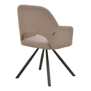 029 000484 1 Armchair Verta Argos The Classic beige fabric-black metal 59x58x87cm