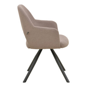 029 000484 2 Armchair Verta Argos The Classic beige fabric-black metal 59x58x87cm