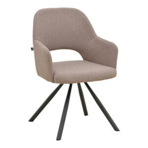 Armchair Verta Argos The Classic beige fabric-black metal 59x58x87cm