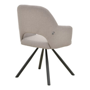 029 000485 1 Armchair Verta Argos The Classic grey beige fabric-black metal 59x58x87cm
