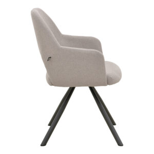 029 000485 2 Armchair Verta Argos The Classic grey beige fabric-black metal 59x58x87cm