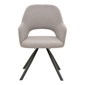 029 000485 3 Armchair Verta Argos The Classic grey beige fabric-black metal 59x58x87cm