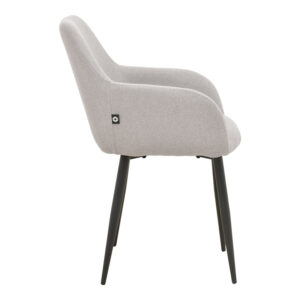029 000486 2 Armchair Telia Argos The Classic light grey fabric-black metal 60x54x85cm