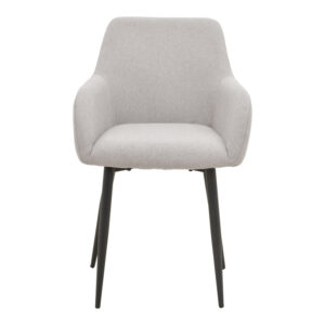 029 000486 3 Armchair Telia Argos The Classic light grey fabric-black metal 60x54x85cm