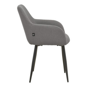 029 000487 2 Armchair Telia Argos The Classic anthracite fabric-black metal 60x54x85cm